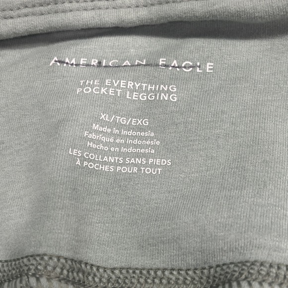 American Eagle Womens Rib Inset The Everything  Pocket Leggings Green XL NWOT - Picture 3 of 7